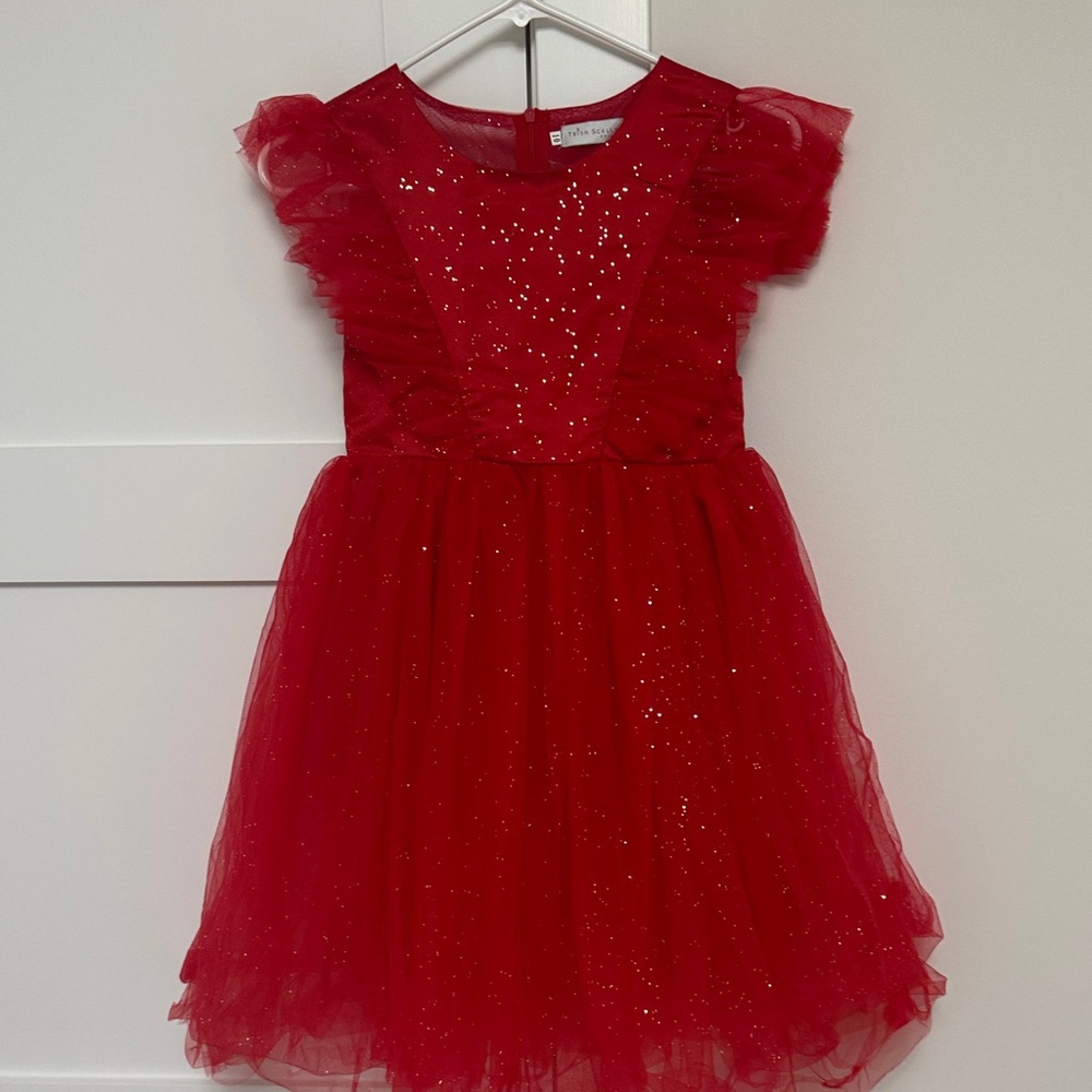 Sparkling Red Kids Formal Dress